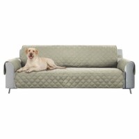 E-Living Store Modern Style Polyester Reversible Loveseat Cover in Beige