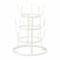 Design Imports Z01865 Antique White Vintage Mug Stand