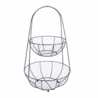 Design Imports Assorted Antique White Chicken Wire Blush Liner Basket-Set of 5