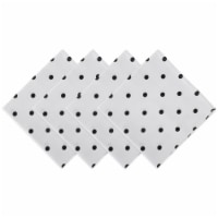 Design Imports Z02036 Polka Dot Napkin - White & Black - Set of 4