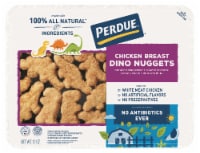 Perdue Refrigerated Fully Cooked Breaded Dino Shaped Chicken Breast Nuggets Perspective: Main