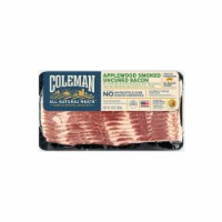 Coleman No Sugar Added Applewood Smoked Uncured Bacon Perspective: Main