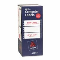 Avery Consumer Products Pin Fed Labels- 1 Across- 3-.50in.x1-.44in.- White
