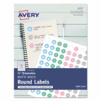 Avery® LABEL,ID, RND,WH 04221
