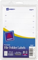 Avery Permanent 1/3-Cut File Folder Label - White Perspective: Main