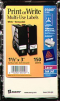 Avery Removable Print or Write Multi-Use Labels 150 Pack - White Perspective: Main
