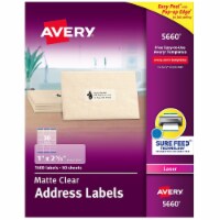 Avery Laser Label,1 H,2-5/8 W,PK50 727825660