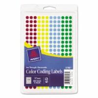Avery® LABEL,TRANS,1/4RND,864AST 05796