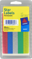 Avery® Permanent Foil Star Labels - Assorted