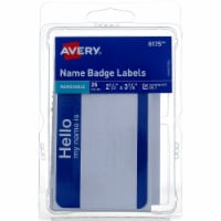 Avery® Name Badge Labels - 25 Pack - White/Blue