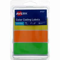 Avery Removable Removable Color Coding Labels, 72 Ct