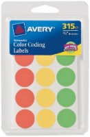 Avery® Removable Color Coding Round Labels - 315 Pack - Multi-Color - 0.75 Inch