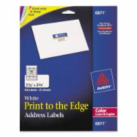 Avery® LABEL,LR CLR PRT 18UP,WHT 06871