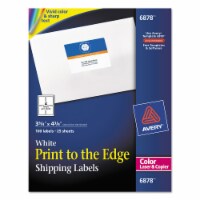 Avery® LABEL,LR CLR PRNT 4UP,WHT 06878
