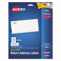 Avery® LABEL,RTN ADR60-UP,IJ,WHT 08195
