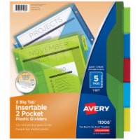 Avery® Big Tab™ Insertable 2-Pocket Plastic Divider Set