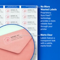 Avery® Easy Peel Ink Jet Mailing Labels - Clear Perspective: Main