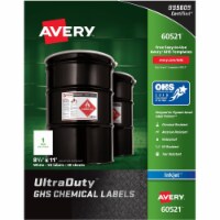 Avery® LABEL,GHS,INKJT,1UP,50,WH 60521