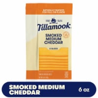 Tillamook Smoked Medium Cheddar Sliced Cheese Perspective: Main