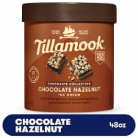 Tillamook Chocolate Collection Dark Chocolate Hazelnut Ice Cream Tub Perspective: Main