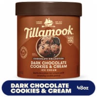 Tillamook Chocolate Collection Dark Chocolate Cookies & Cream Ice Cream Tub Perspective: Main