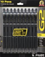 Pilot® G2 0.7mm Fine Comfort Grip Gel Roller Pens - Black