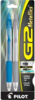Pilot G2 Metallics 0.7mm Fine Point Pens - 2 Pack - Blue/Silver Perspective: Main