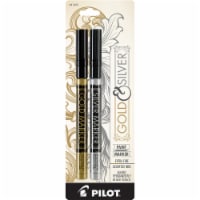 Pilot® Extra Fine Point Metallic Markers - Gold/Silver Perspective: Main