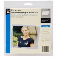 Dritz 3/8  Covered Teardrop Raglan Shoulder Pads 2/Pkg-White
