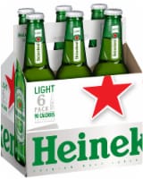 Heineken Light Lager Beer, 6 Pack, 12 fl oz Bottles Perspective: Main