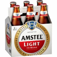 Amstel Light Lager Beer, 6 Pack, 12 fl oz Bottles Perspective: Main
