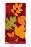 Fiber Reactive Kitchen Towel - Harvest Leaves Red Perspective: Main