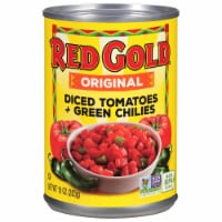 Red Gold® Tomato Love Original Tomatoes Diced with Green Chilies Perspective: Main