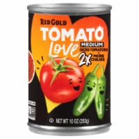 Red Gold Tomato® Love Original Diced Tomatoes + 2x More Green Chilies Perspective: Main