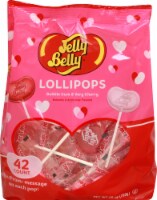 Jelly Belly Bubble Gum & Very Cherry Flavored Lollipops Valentine Candy Perspective: Main