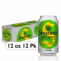 Seagrams Diet Ginger Ale Soda Pop No Sugar Added Zero Calorie Soft Drink