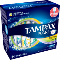 Tampax Pearl Unscented Tampons Triple Pack Perspective: Main