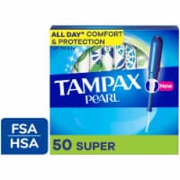 Tampax Pearl Super Absorbency with LeakGuard Braid Unscented Tampons