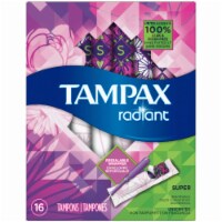 Tampax Radiant Super Unscented Tampons Perspective: Main
