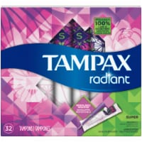 Tampax Radiant Super Unscented Tampons Perspective: Main