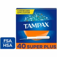 Tampax Cardboard Applicator Tampons Super Plus Absorbency Unscented