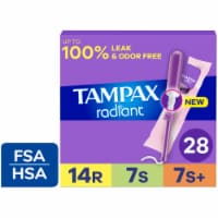 Tampax Radiant Trio Pack Regular/Super/Super Plus Absorbency Unscented Tampons