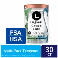 L. Organic Regular + Super Cotton Tampons