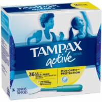 Tampax Pearl Active Regular Absorbency Unscented Tampons Perspective: Main