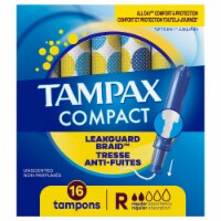 Tampax Pocket Pearl Compact Tampons Regular Absorbency Unscented Perspective: Main
