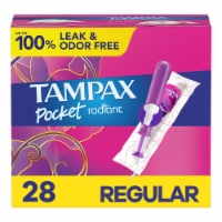 Tampax Pocket Radiant Compact Regular Unscented Tampons Perspective: Main
