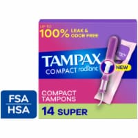 Tampax Radiant Pocket Tampons Super Absorbency Unscented