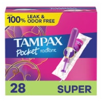 Tampax Pocket Radiant Compact Super Unscented Tampons