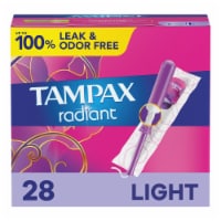 Tampax Radiant Light Unscented Tampons Perspective: Main