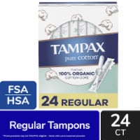 Tampax Pure Cotton 100% Organic Cotton Core Regular Tampons